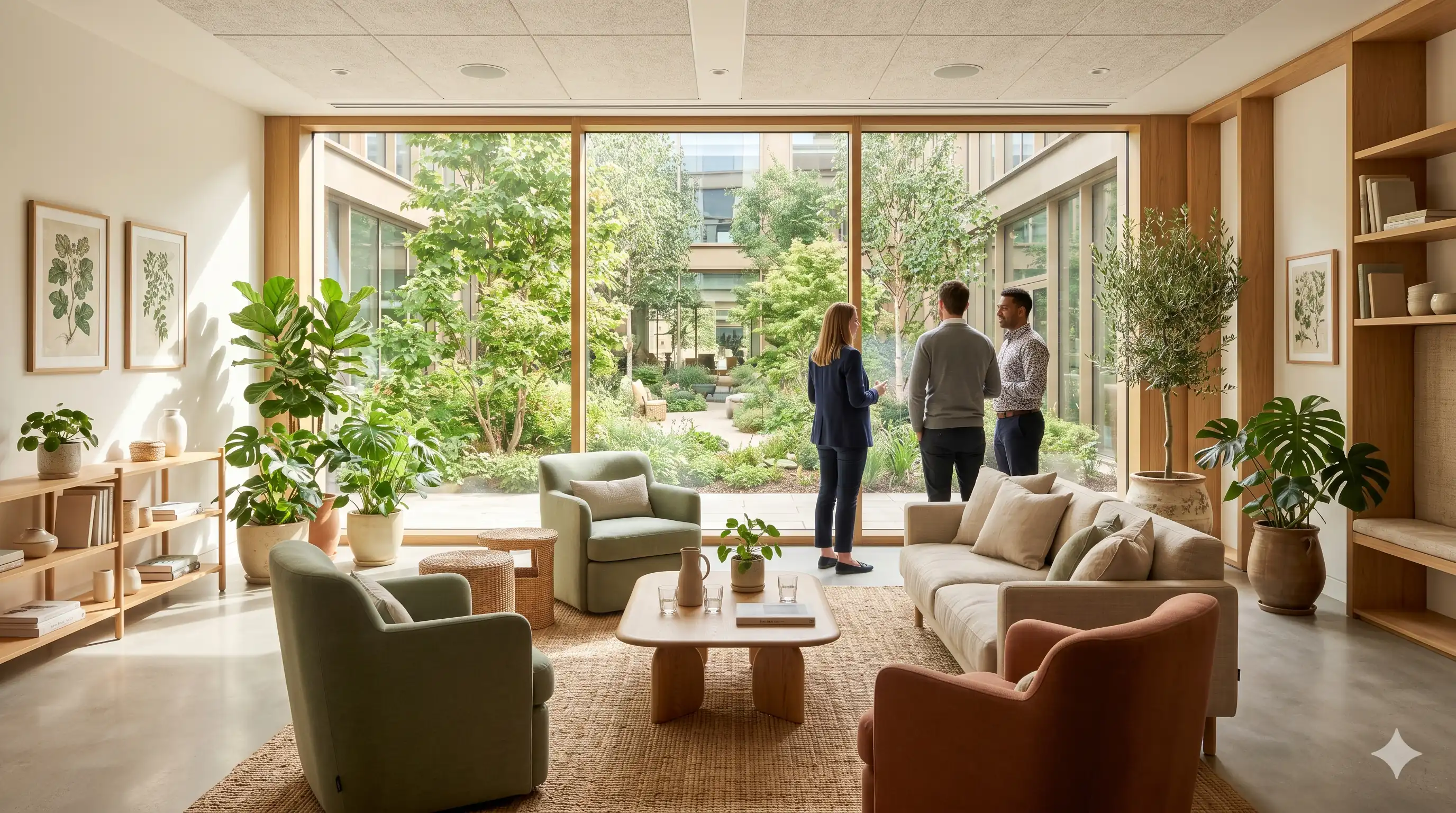 Serene minimalist office